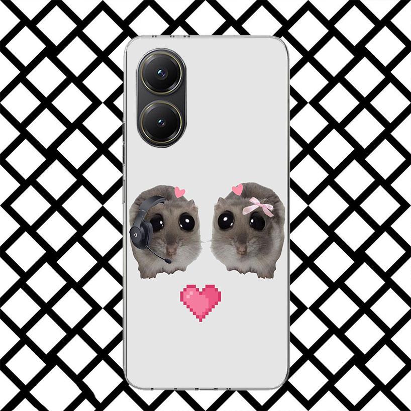 

Funny Sad Hamster Meme Phone Case for Xiaomi Poco F7 Ultra X7 X6 X5 Pro X4 Gt M8 M7 Redmi 15 15C 13 13C 12 12C Soft Cover Fundas Redmi 12