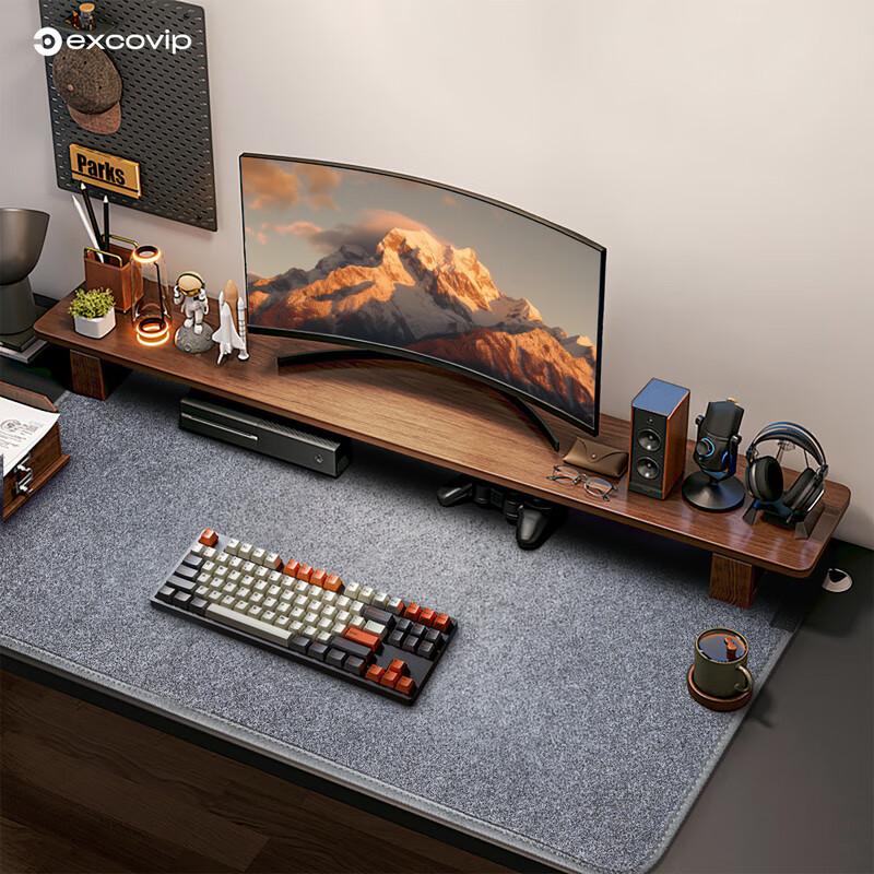 Edge-Locked Felt Mouse Pad, Computer Desk Mat, Extra Large Size, And Wear-Resistant, Thickened Desk Mat, Keyboard Pad, 1000*500mm, Dark Gray 0381