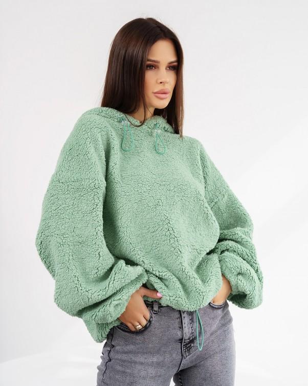 Warmes Woll-Sweatshirt mit Tunnelzug ISSA Plus