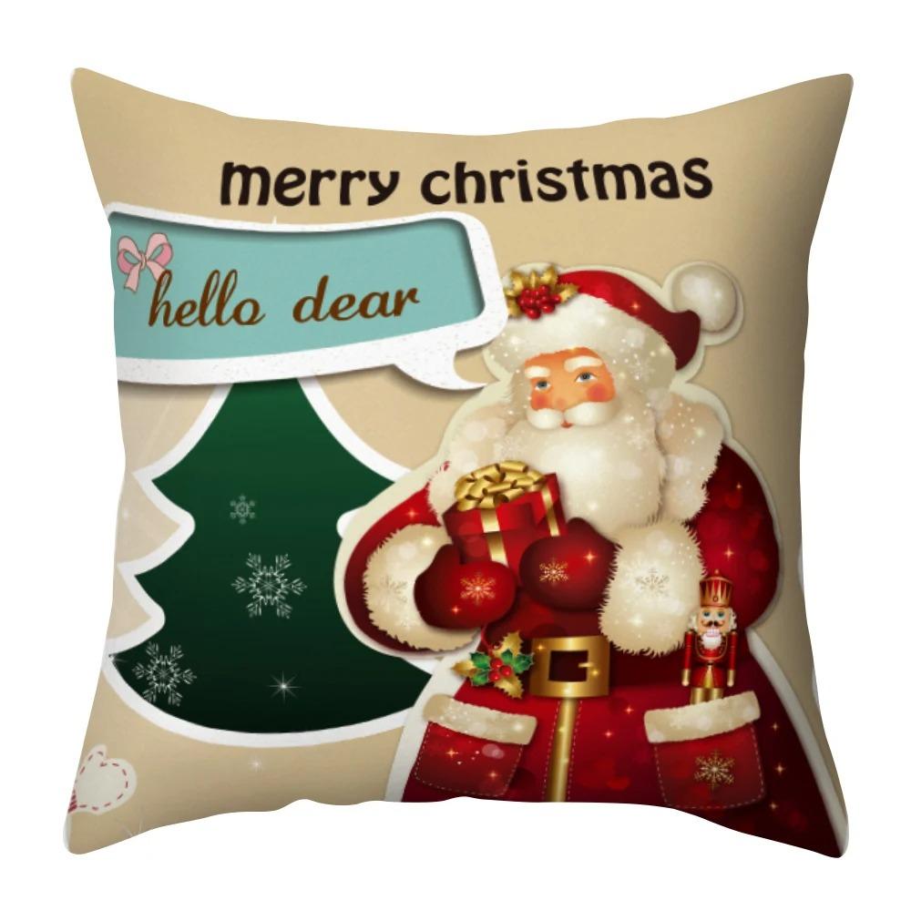 Weihnachts-Themed Kissenbezüge Auto Ornamente Büro Santa Claus Wohnzimmer Sofa Hause Kissenbezüge