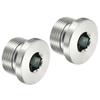 PATIKIL G3/4 Internal Hex Head Pipe Fitting Plug 2pcs Male Thread 45# Steel Socket