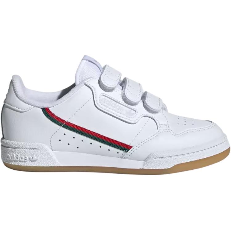 Adidas Originals Continental 80 Leather Comfortable Versatile Durable Non-Slip Low-Top Training Shoes Kids Sneakers White EF3062