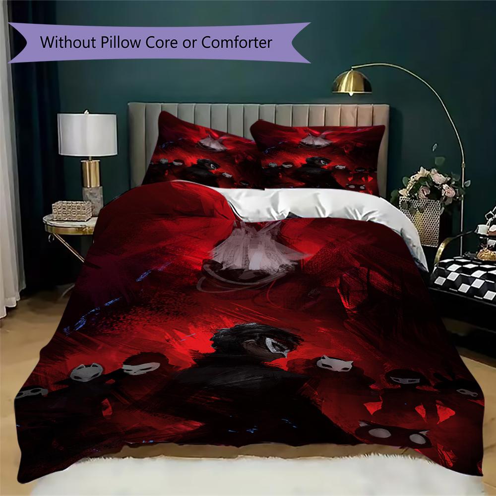Persona Pattern Bedding uilt Set uilt Cover Pillowcase Home Decoration Birthday Gift (1 * duvet cover + 2 * pillowcase without core)106