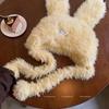 Long Rabbit Ears Women's Plush Caps Cute Winter Beanies Hats Sweet Fuzzy Bunny Hat  Ski