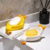 Elegant Ceramic Duck Soap Dish For Bathroom Kitchen SelfDraining Soap Box Soap Container Water Resistant Design