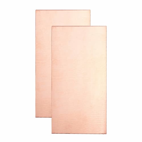 BENECREAT 2 Pieces 99% Pure Copper Plate, Thickness 1mm, Rectangle 200x100mm, Machine Cutting, Precision Processing, for Mold Making