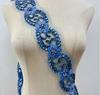 RM-800 Handmade Rhinestone Beaded Lace Trim Applique Sequin Beaded Trim for Bridal Beaded Trimming