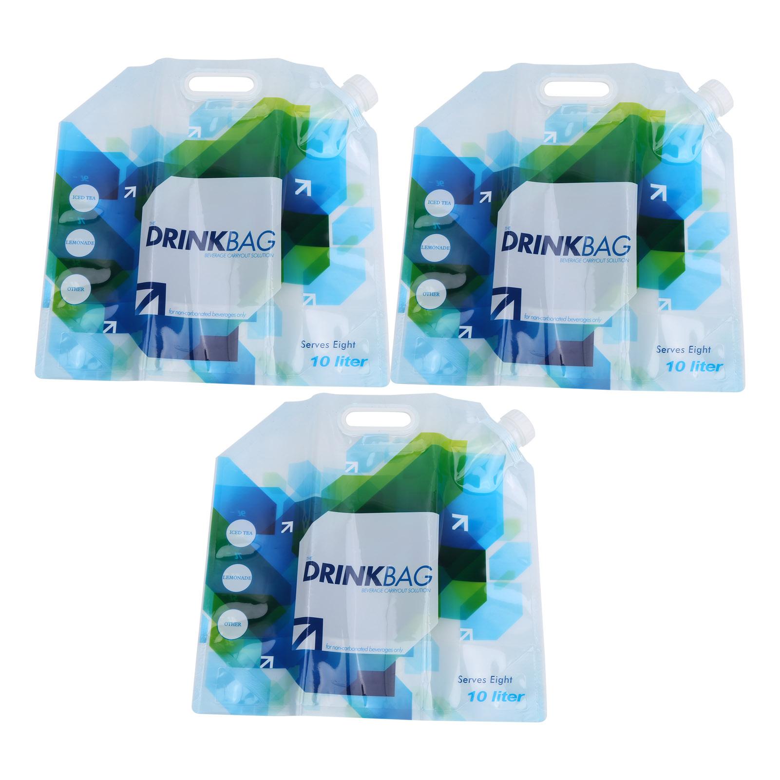 

3 шт. 10 л Портативный мешок для переноски воды Складной аварийный контейнер для кемпинга на открытом воздухе, пеших прогулок