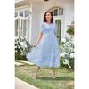 Women Floral Summer Dress Casual Loose Round Neck Short Sleeve Womens Dresses Female Fashion