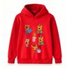 Kids Boys Girls Cartoon Cats Print Hoodie Casual Long Sleeve Pullover Sweatshirt for Daily Holiday Wear