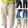 Relaxed Fit Men Capri Short Pants With Adjustable Ankles For Casual And Beachwear