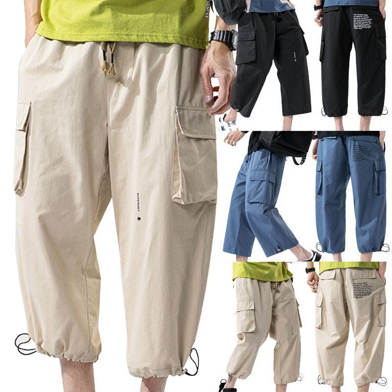 Relaxed Fit Men Capri Short Pants With Adjustable Ankles For Casual And Beachwear