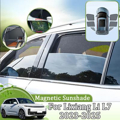 Magnetyczne osłony przeciwsłoneczne z siatki samochodowej do Lixiang Li L7 2024 2025, osłony przeciwsłoneczne na przednią szybę, osłony okienne, zasłony, oddychające akcesoria