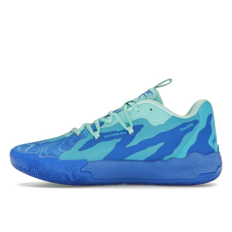 Puma MB.03 Lo Team Unisex Hyperlink Blue Bright Aqua Electric Peppermint Low Top Basketball Sneakers 310519-01