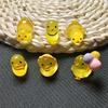 100pcs Luminous Mini Ducks Resin Miniature 3D Duck Figurines Moss Micro Landscape Resin Doll House Landscape Decor Glow at Dark