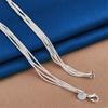 925 Sterling Silver Exquisite Frosted Glossy Beaded Pendant Necklace for Women Fashion Party Wedding Gift Jewelry