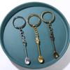 Silver Color Ornaments Handmade Craft Jewelry Gift Trinkets Spoon Keychain Key Ring Metal Key Chain