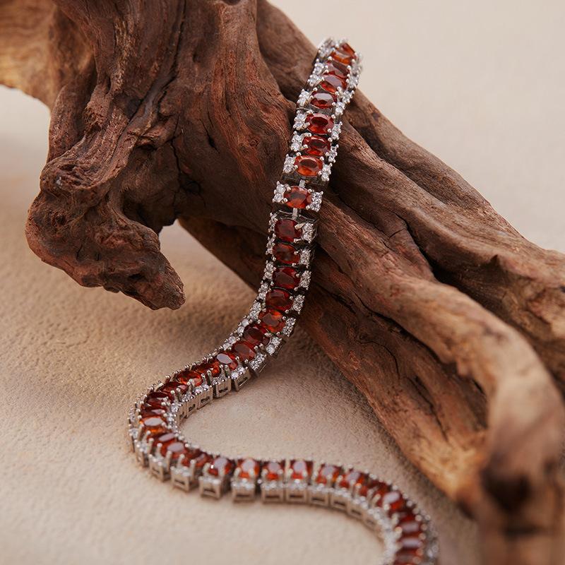 Caterpillar Natural Fanta Stone Bracelet Women'S S925 Silver Treasure Jewelry Xiaohongshu