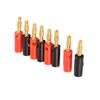uxcell Banana Plug Metal to Gold Converter, Plastic, Black, Red, Tone, 8-Pack