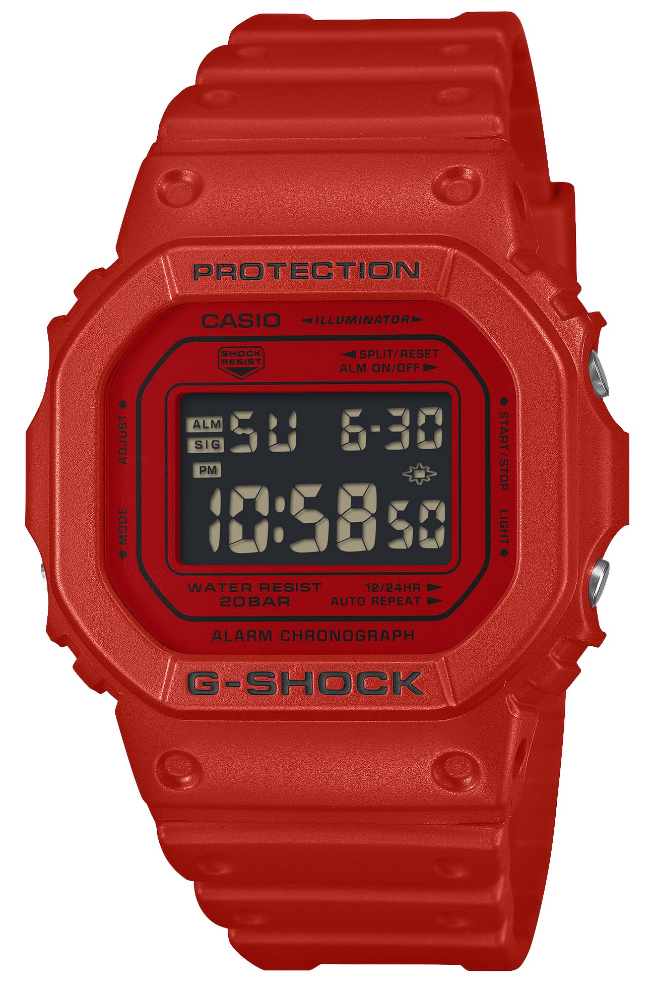 

Часы Casio, изготовленные из экологически чистых материалов G-Shock DW-5600RRB-4JF Мужские Красные,