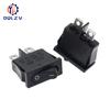10x22mm KCD1-110 Black Super Thin Rocker Switch NO/OFF 2 Pin Small Instrument Power Switch 6A 250VAC /10A 125VAC