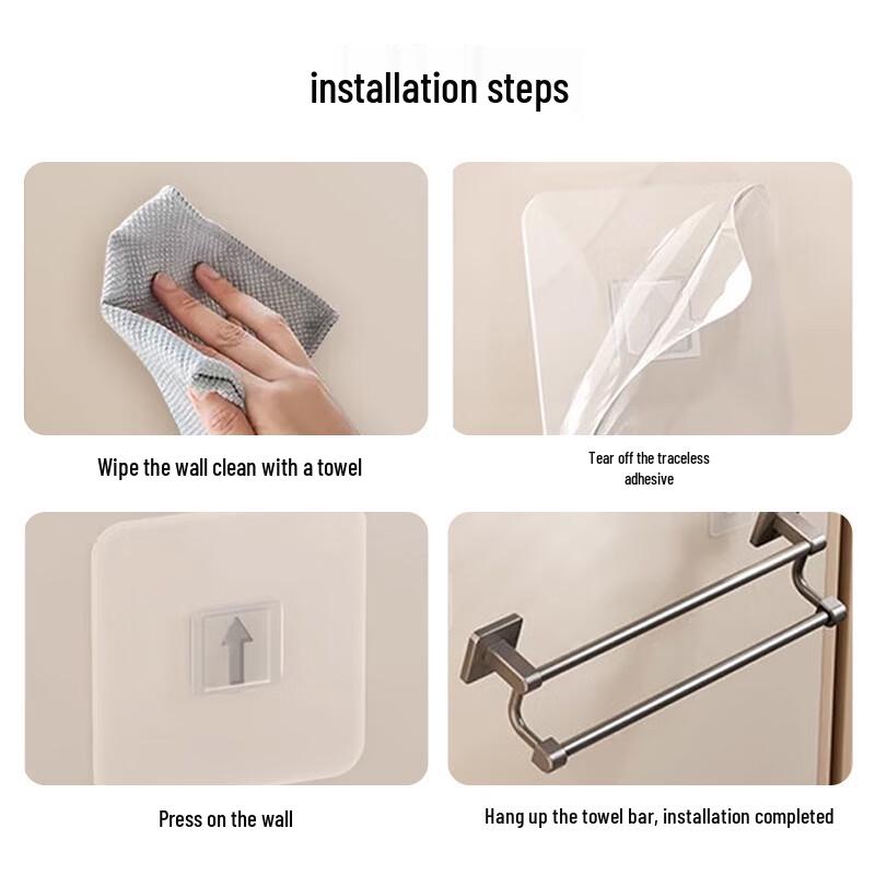 Mengting Space Aluminum Wall-Mounted Towel Rack