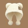 New Fluffy Bear Ears Hat Warm Balaclava Hat Wool Hat Winter
