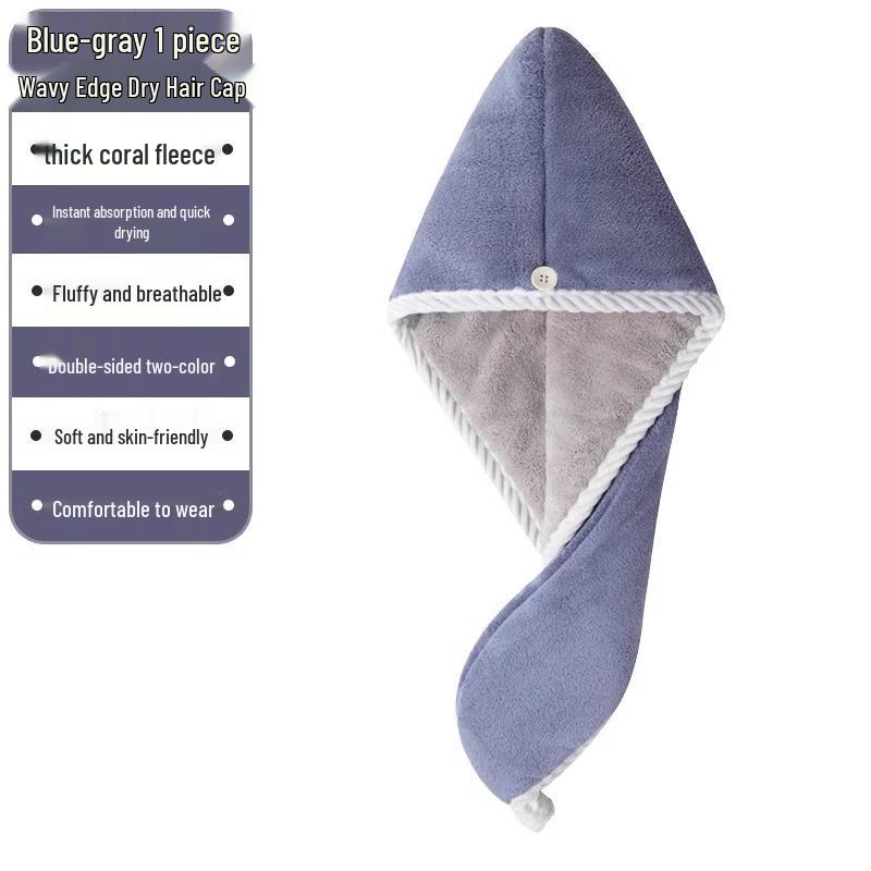 

Women s Double-Layer Quick-Dry Hair Towel: Super Absorbent, Thickened for Autumn/Winter 2024 Thickened