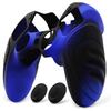 PlayVital Mykt Gummi Beskyttelseskinn for PS5 Edge Trådløs Ergonomisk Silikondeksel med Tommelgrep for PS5 Edge Kontrollerutgave Blå