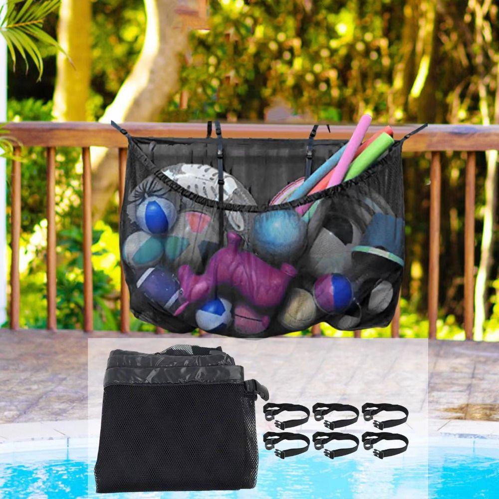 Sac de piscine pliable Grande capacité Sac à suspendre pour la plage Sacs de rangement pour jouets d'enfants Vêtements