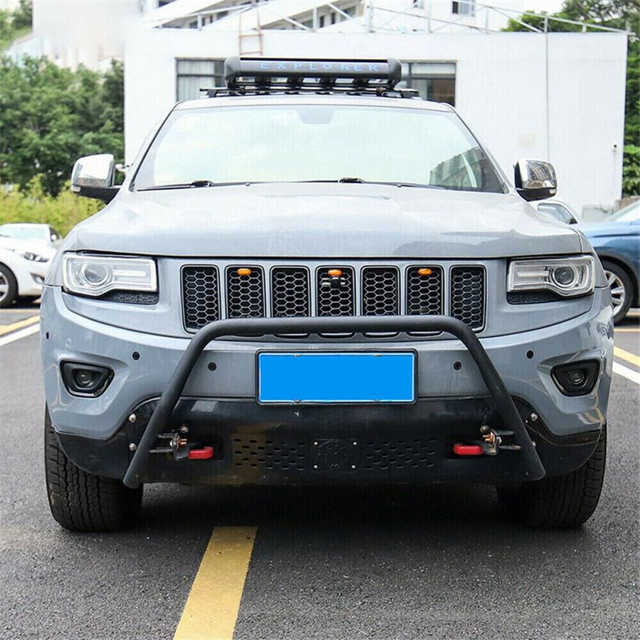 For 2014-17 Jeep Grand Cherokee Front Fog Light Covers Fog Lamp Frame Trim Black