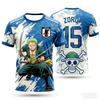 Kids One Piece Tony Tony Chopper No.19 Japan Football Jersey Boys Girls Quick Dry Breathable Short Sleeve Anime Sports Tops