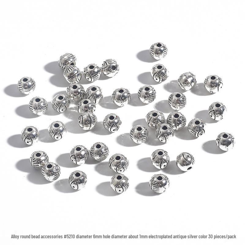 DIY Jewelry Accessories: Alloy Round Bead Spacer, Bracelet & Necklace Connectors, Pendant Buckle