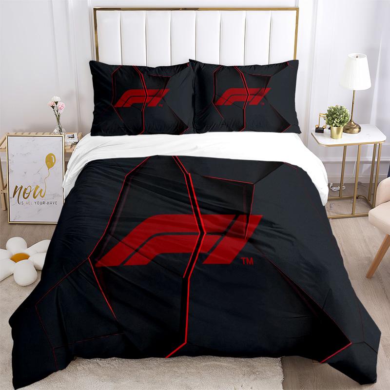 Formula One Bedding 3 Piece Set HD Print Duvet Cover Pillowcases for Teens Adult Bedroom Decoration Christmas Gift