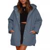 Winter European and American Women's Casual Diamond Hooded Lightweight Jacket