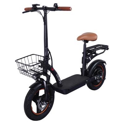 GELEIPU C14 Urban Commuting Elektroroller 48V17.5Ah Akku 500W Motor 14 * 2.5 Zoll aufblasbare Reifen Praktischer faltbarer E-Scooter mit Zugsitz