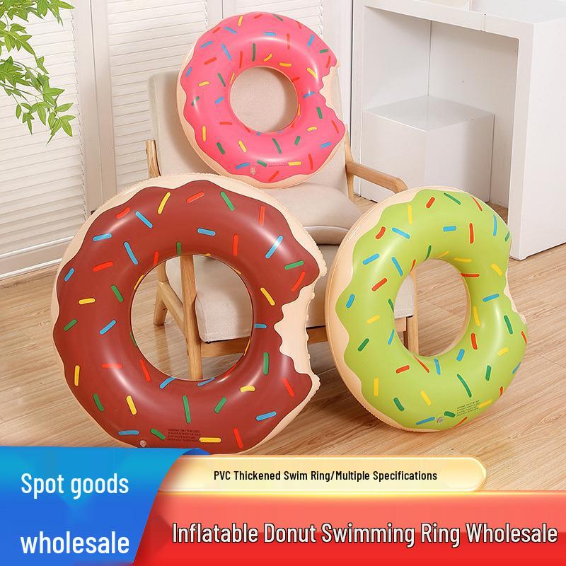 

Pink Coffee Inflatable Adult Swim Ring - PVC Lifebuoy Pink