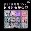 12 Grid Nail Resin Bowknot Bear Nails Art Charms Bowknots Heart Flower Kawaii Diy Decor Lollipop 3D Manicure  Tools