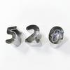 10-Piece Stainless Steel Digital Molds for Cake, Cookie, Pastry, and Fruit Cutting
