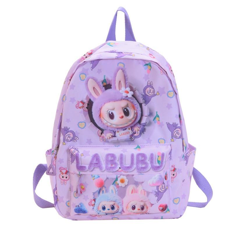 Small Cartoon Bunny Girl Student Backpack With Breathable Oxford Fabric For Daily Use