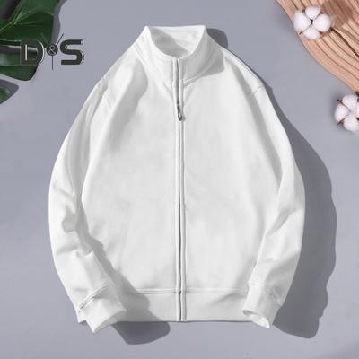 Herren Sportmantel Stehkragen Langarm Reißverschluss Knopfleiste Baseballjacke Einfarbig Loose Fit Laufsport Gym Outwear