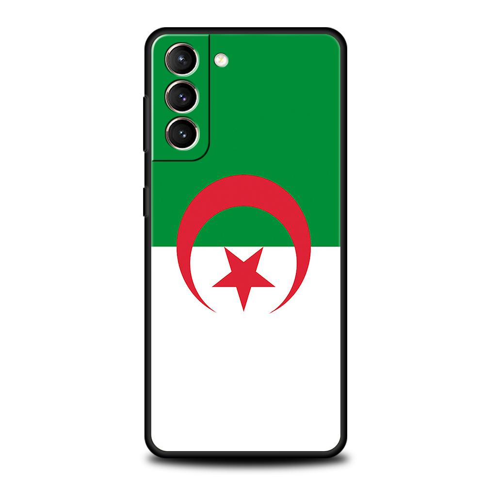 Algeria Flag Case for Samsung Galaxy S24 S23 S22 S20 S21 FE Ultra S10 S10E S9 S8 Plus 5G Silicone Shockproof Phone Cover Capas