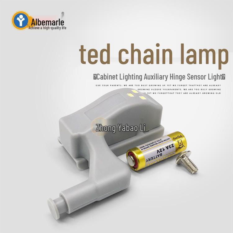 

LED Hydraulic Hinge Sensor Light for Wardrobe Cabinets - Furniture Hardware Accessory серый