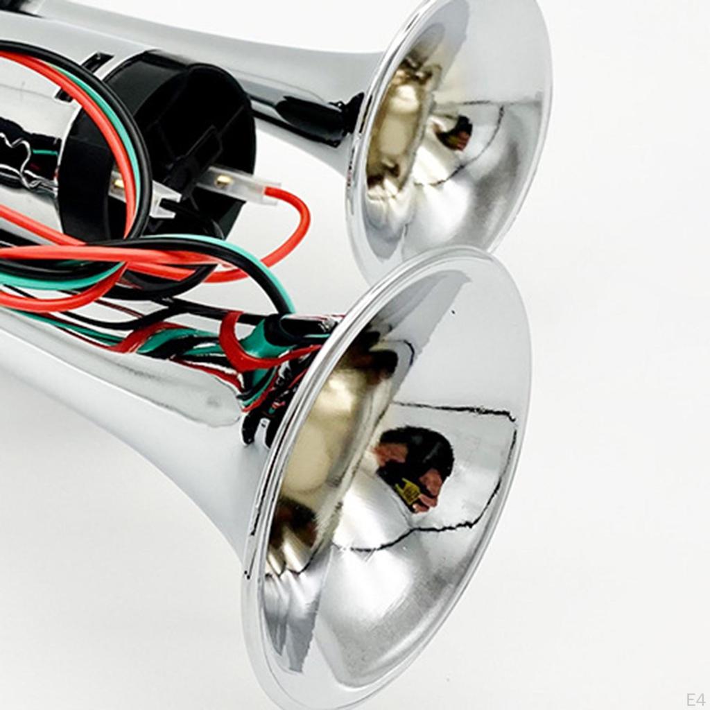 Sada elektrické klaksonu pro vozidla, hlasitý 120 dB, 400-600 Hz, reproduktor pro vlak, prémiové dvojité trubky