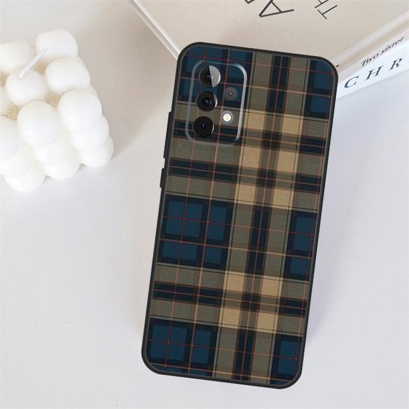 Schottisches Karo Warme Karo Hülle für Samsung Galaxy A55 A35 A15 A36 A56 A26 A16 A22 A32 A52 A54 A34 A53 A33 A13 A06 A05