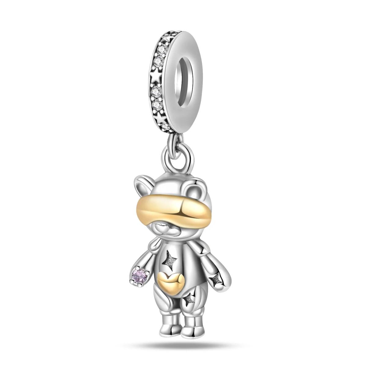 

Copper Space Travel Series Rocket Astronaut Charm Bead Fits Genuine Pandora Bracelet For Women DoItYourself Beautiful Jewellery Gift W20864WW-