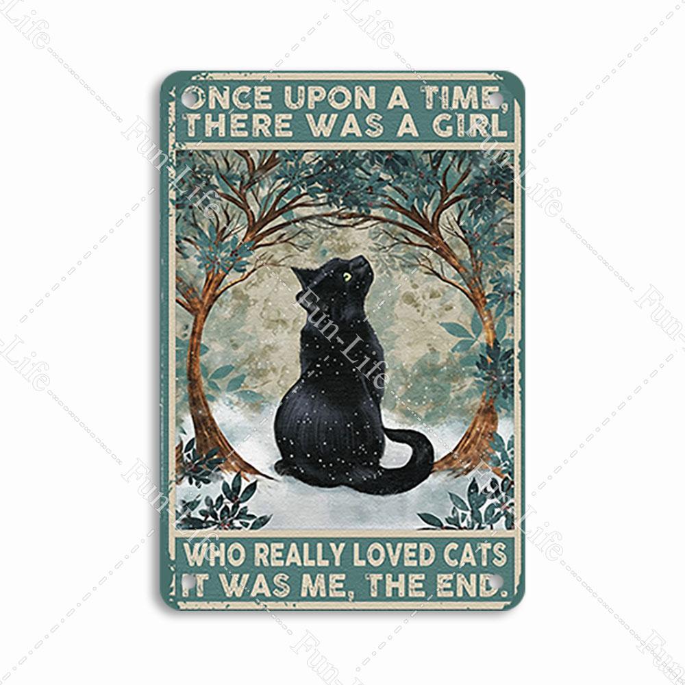 Vintage Cat Metal Sign Poster, Home Decor, Retro Animals Tin Sign, Living Room, Pet Shop, Bar, Hotel, 20x30cm