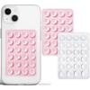 Anteel 2 Pack Silicone Suction Phone Case Adhesive Mount, Strong Grip Holder for Selfies and Videos, Hands-Free Sticky Phone Grip for iPhone and