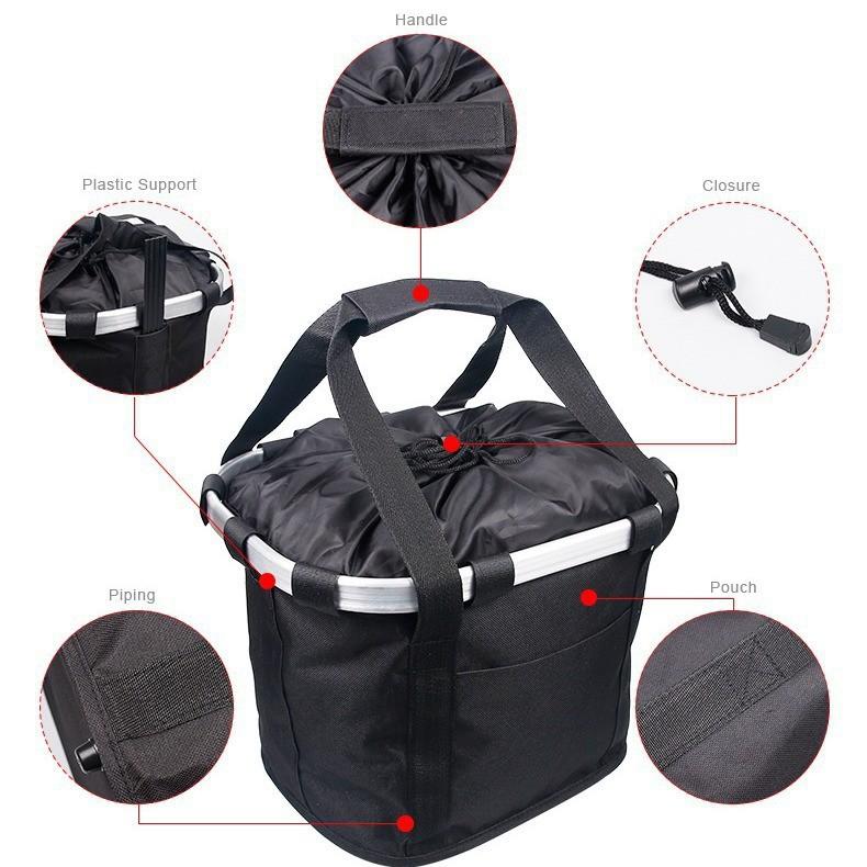 Folding Bike Basket, Front Bag, Folding Bike Bag, Mountain Bike Accessories