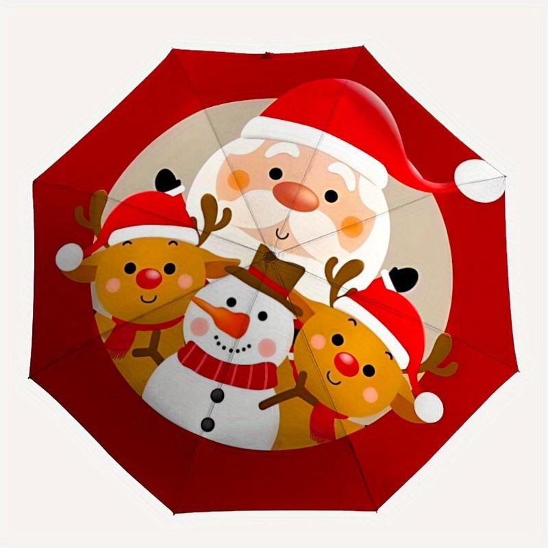 

1pc Christmas Santa Claus Automatic Open/Close Umbrella, Ideal Fan Gift for Birthday, Christmas, Trendy Fashion y250828055